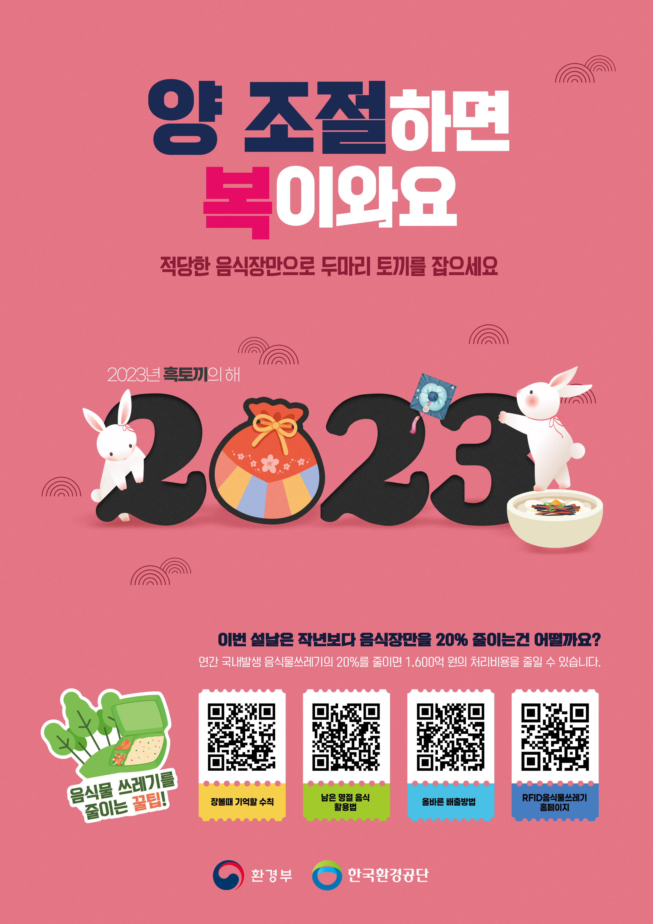 2023년설명절음식물쓰레기줄이기포스터(2)