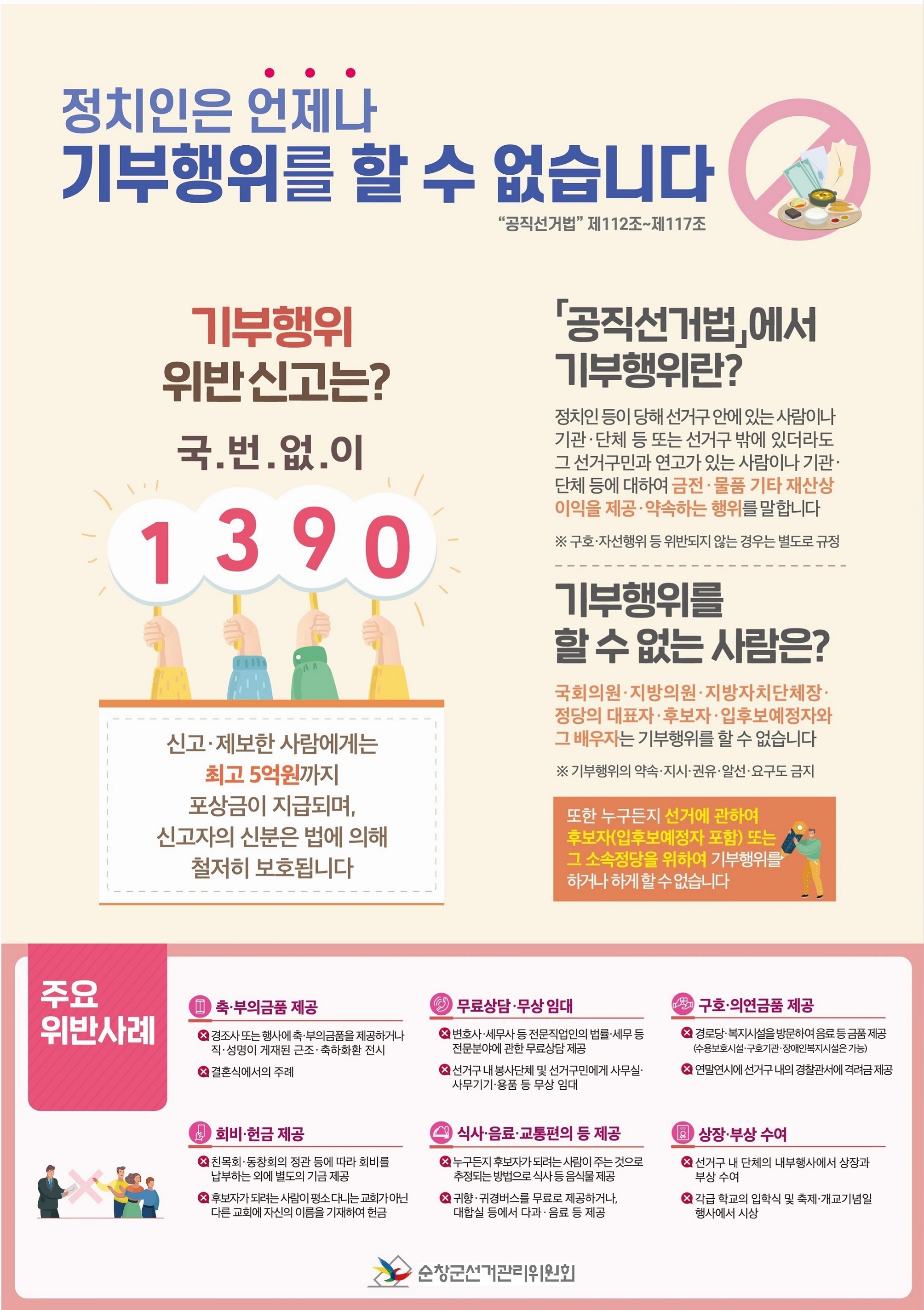 정치인의상시기부행위제한안내