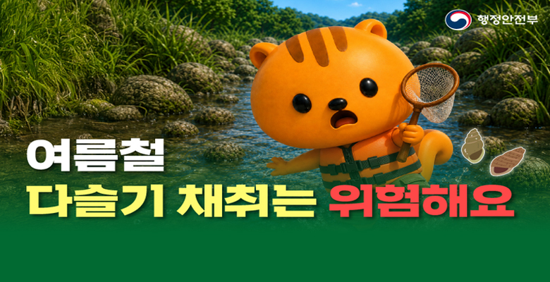 여름철 다슬기 채취는 위험해요