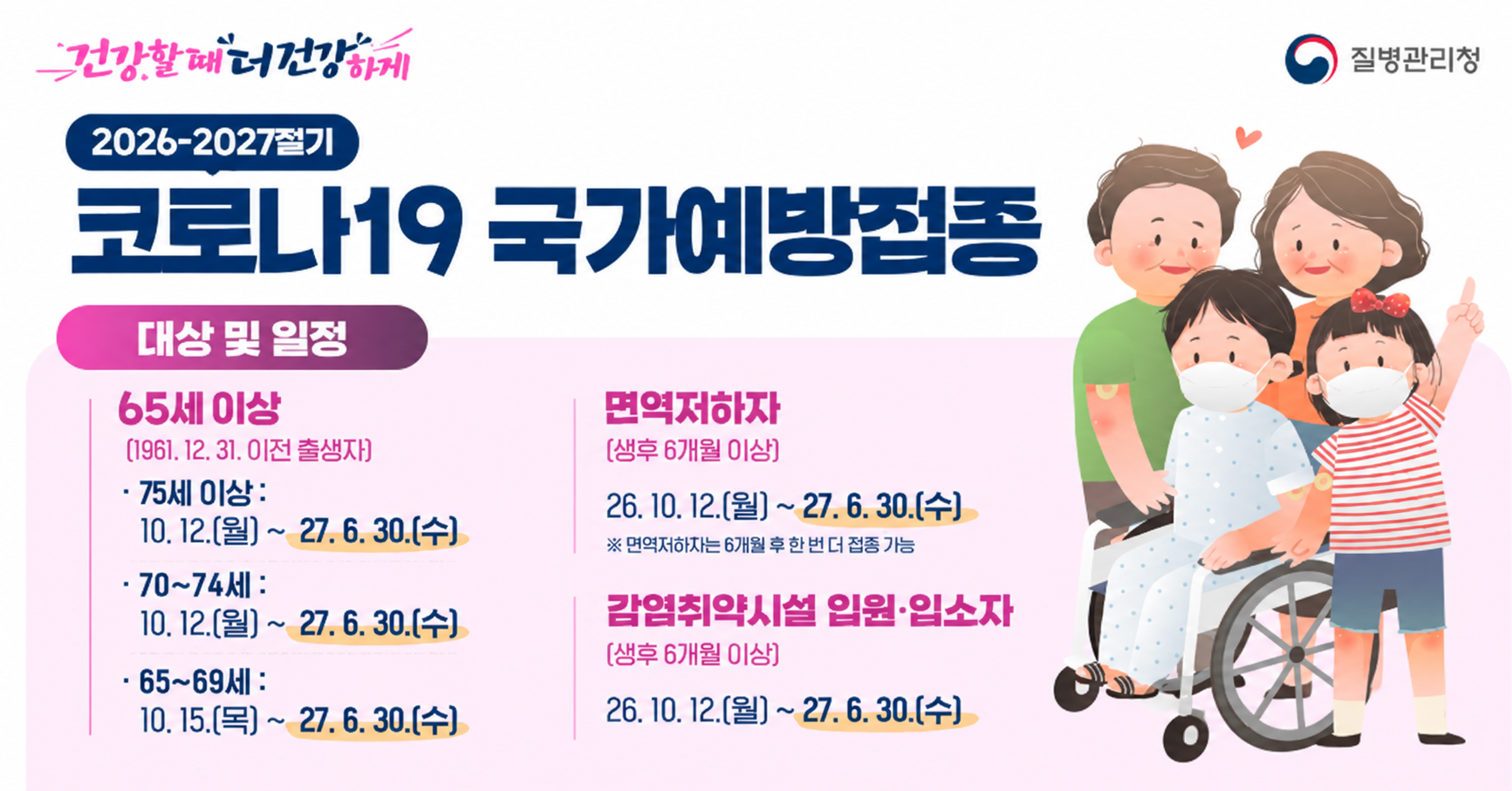 26-27절기 코로나19 예방접종 안내