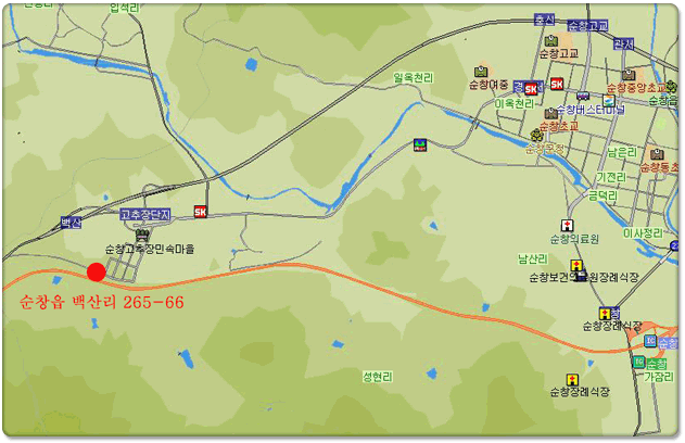 순창읍 비상급수시설은 순창군청 중심으로 서쪽에 있는 고추장단지 장류연구소 옆에 위치하고 있다.